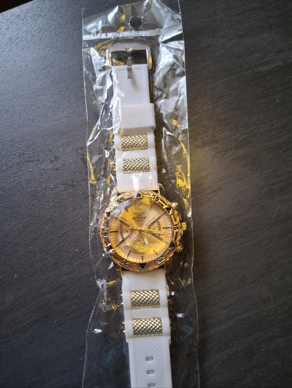 Howe White Silicone Strap Watch with Gold-Tone Case